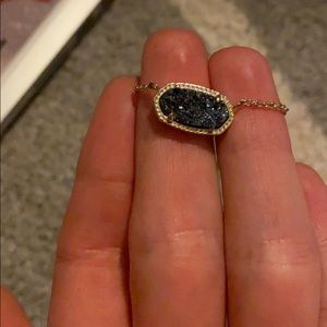 Blue druzy Kendra Scott in gold